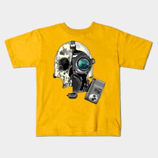 Skull with gas mask Kids T-Shirt